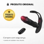 Vibrador com Anel Peniano e Empurra Empurra - 12 modos
