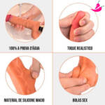 Alvira - 10 Vibrações 6 Modos Telescópicos Dildo Realista