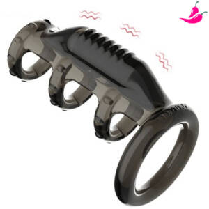 Anel Peniano com Vibrador Estimulador para Penetração - HShart