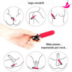 Estimulador de Clitóris Formato Batom - 10 Modos de Vibração