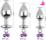 Kit Plug Anal com Jóia e Sino - Runyu