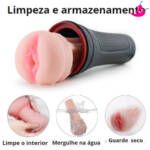 Masturbador Masculino Sugador Automático Realista 3D