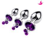 Kit Plug Anal com Jóia e Sino - Runyu