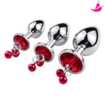 Kit Plug Anal com Jóia e Sino - Runyu