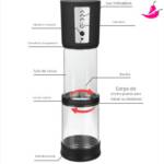 Bomba Peniana Elétrica Recarregável com 3 Níveis de Sucção – Estimulador Masculino