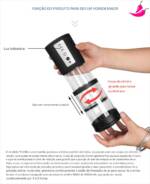 Bomba Peniana Elétrica Recarregável com 3 Níveis de Sucção – Estimulador Masculino