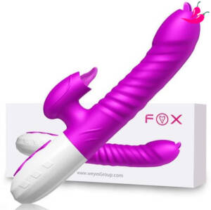 BigLove FOX - Vibrador Rabbit Consolo Vai e Vem com Simulador de Sexo Oral