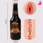 Masturbador Masculino Vagina Realística em Formato de Garrafa Discreta - OldGold