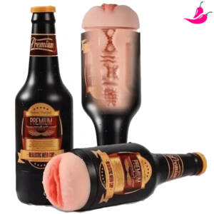 Masturbador Masculino Vagina Realística em Formato de Garrafa Discreta - OldGold