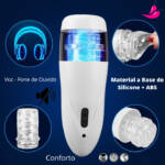 Masturbador Peniano com 10 Níveis de Estimulação Intensa