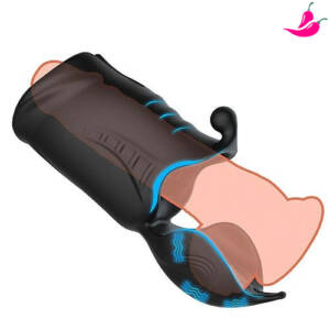 Masturbador Masculino para o Pênis e Testículos com 10 Modos de Vibrações Intensas