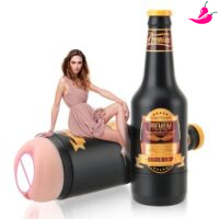 Masturbador Masculino Vagina Realística em Formato de Garrafa Discreta - OldGold