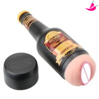 Masturbador Masculino Vagina Realística em Formato de Garrafa Discreta - OldGold