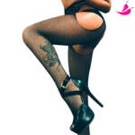 Meia Calça Arrastão com Cristais - SexLight