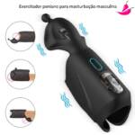 Masturbador Masculino Super Sônico com 10 Níveis de Estímulos
