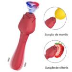 Sugador de Clitóris & Vibrador Interno - Rosê