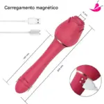 Sugador de Clitóris & Vibrador Interno - Rosê