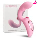 Vibrador com Estimulo no Ponto G e Sugador de Clitóris - Sunbabe