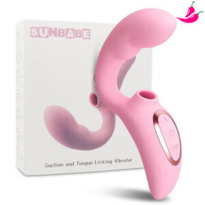 Vibrador com Estimulo no Ponto G e Sugador de Clitóris - Sunbabe