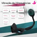 Vibrador Anal com Anel Peniano