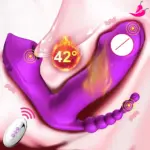 Vibrador para Ponto G, Ânus e Clitóris com Controle Remoto a Distância - Suck 3 em 1