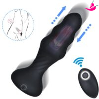 Plug Anal e Estimulador de Próstata com Controle Remoto - BlackPanter