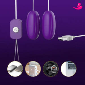 Bullet Vibratório Duplo com Fio e Vibração Intensa