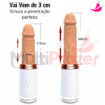 Dildo Consolo Pênis Realístico com Movimento Automático de Vai Vem
