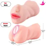 Masturbador Masculino Completo - Boca, Vagina e Ânus com Texturas