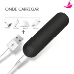 Mini Vibrador e Estimulador Bullet com 10 Velocidades Intensas