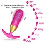 Plug Anal Vibratório c/ Controle Remoto 10 Velocidades