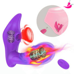 Vibrador de Ponto G e Sugador de Clitóris com Controle Remoto a Distância - Trust Loving