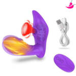 Vibrador de Ponto G e Sugador de Clitóris com Controle Remoto a Distância - Trust Loving