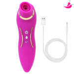 Sugador de Clitóris & Vibrador com Aquecimento a Prova de Água e Silencioso
