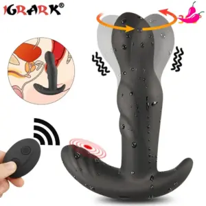 Vibrador Anal Estimulador de Próstata com Rotações 360° e Controle Remoto- Optimus