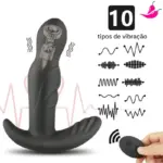 Vibrador Anal Estimulador de Próstata com Rotações 360° e Controle Remoto- Optimus