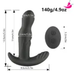 Vibrador Anal Estimulador de Próstata com Rotações 360° e Controle Remoto- Optimus