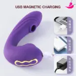 Vibrador de Ponto G com Sugador de Clitóris - Vasana