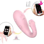 Vibrador de Ponto G e Clitóris com Controle Bluetooth Silencioso - Friendly Sexy