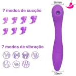 Vibrador Varinha Mágica com Sugador de Clitóris - TwoLoving
