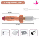 Dildo Consolo Pênis Realístico com Movimento Automático de Vai Vem