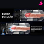 Masturbador de sucção a vácuo - 10 modos de vibração