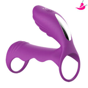 Anel Peniano com Estimulação Tripla para Casais Durante a Penetração - Treefor4