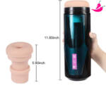 Masturbador Automático Texturizado 3D - 10 Modos de Empuxo