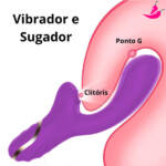 Gozzy Vibrador Sugador 2 em 1- 20 Níveis