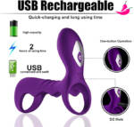 Anel Peniano com Estimulação Tripla para Casais Durante a Penetração - Treefor4