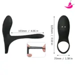 Anel Peniano Vibratório em Silicone Macio com Controle - RingVib