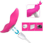 Calcinha Vibratória com Controle Remoto a Distância, Sugador e Vibrador de Clitóris - Rose