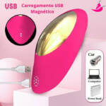 Calcinha Vibratória com Controle Remoto a Distância, Sugador e Vibrador de Clitóris - Rose