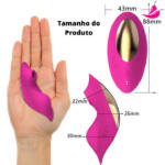 Calcinha Vibratória com Controle Remoto a Distância, Sugador e Vibrador de Clitóris - Rose